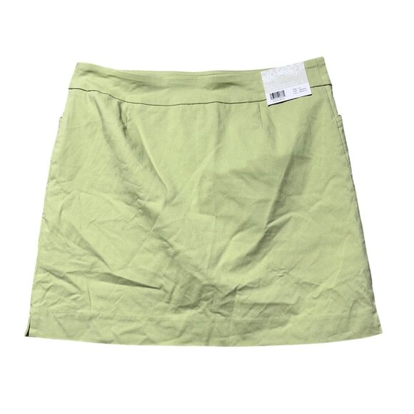 Coral Bay Womens Sz L Light Green Skirt Hidden Elastic Waist NWT - Picture 1 of 9
